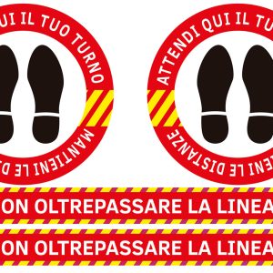 Adesivi da pavimento non oltrepassare