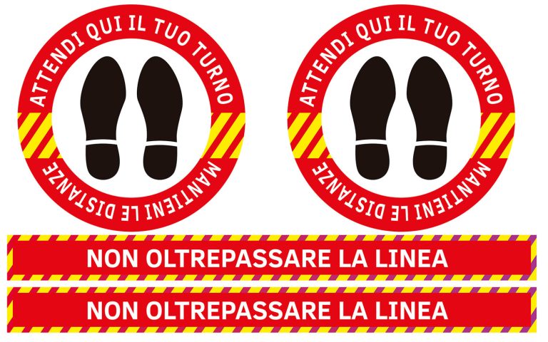 Adesivi da pavimento non oltrepassare