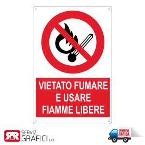 Cartello Non usare fiamme libere